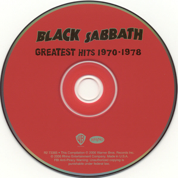Greatest Hits 1970-1978 - Black Sabbath (2006) (Used)