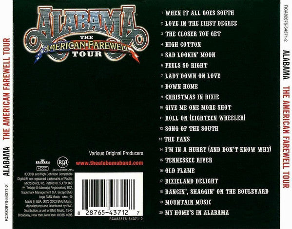 The American Farewell Tour - Alabama (2004) (Used)
