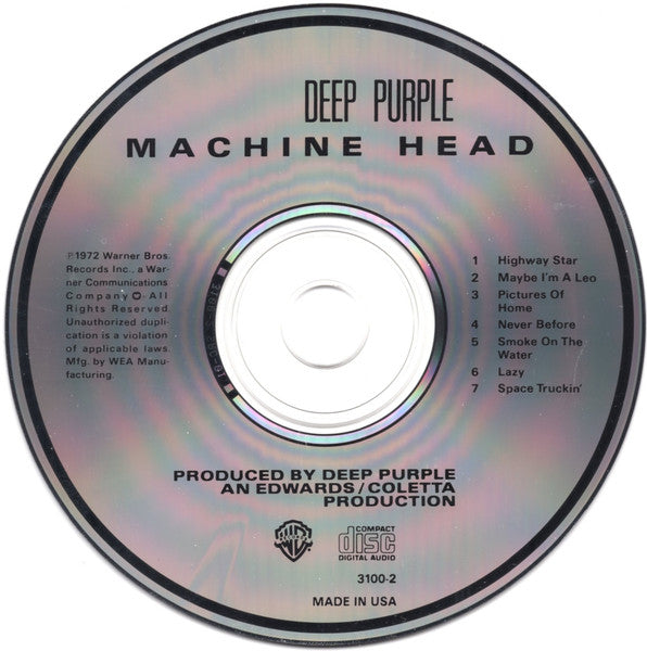 Machine Head - Deep Purple (1987) (Used)