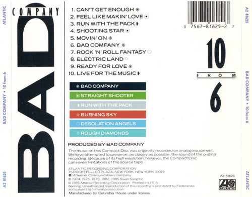 10 From 6 - Bad Company (-) (Used)