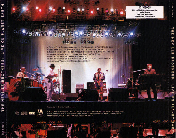 Live On Planet Earth - The Neville Brothers (1994) (Used) Ph