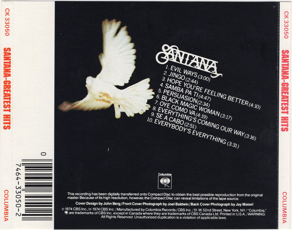 Santana's Greatest Hits - Santana (-) (Used)