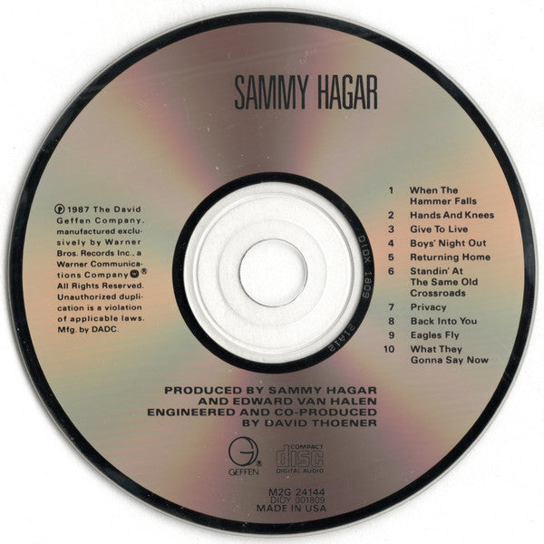 Sammy Hagar (I Never Said Goodbye) - Sammy Hagar (1987) (Used)