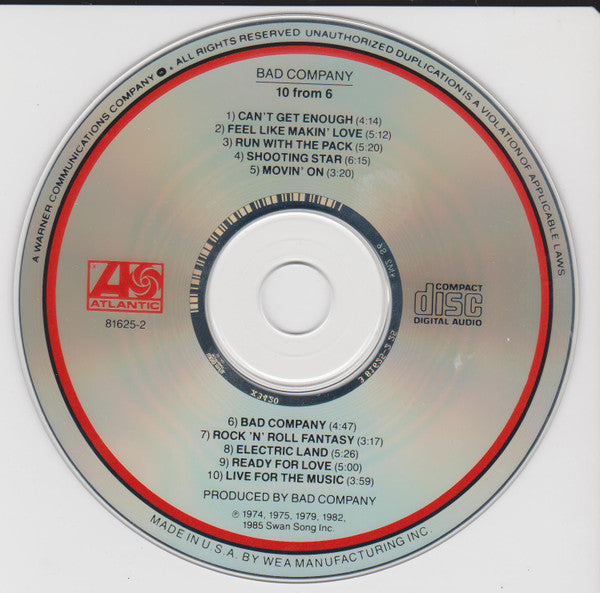 10 From 6 - Bad Company (-) (Used)
