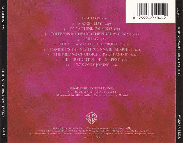 Greatest Hits - Rod Stewart (1990) (Used)