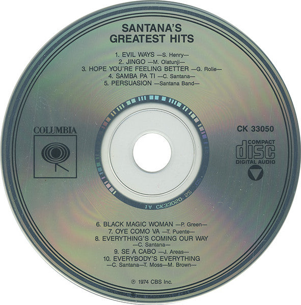 Santana's Greatest Hits - Santana (1993) (Used)