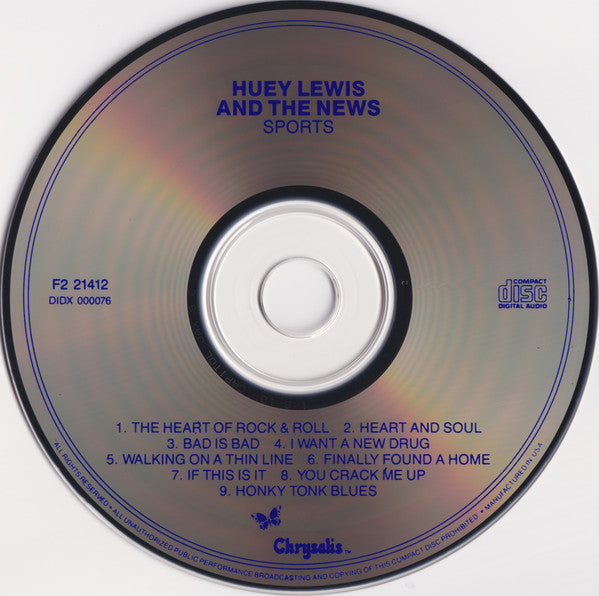 Sports - Huey Lewis And The News (-) (Used)