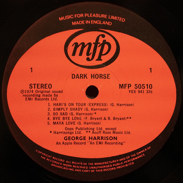 Dark Horse - George Harrison (1980) (Used)