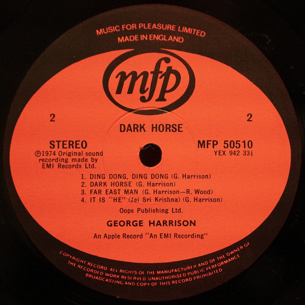 Dark Horse - George Harrison (1980) (Used)
