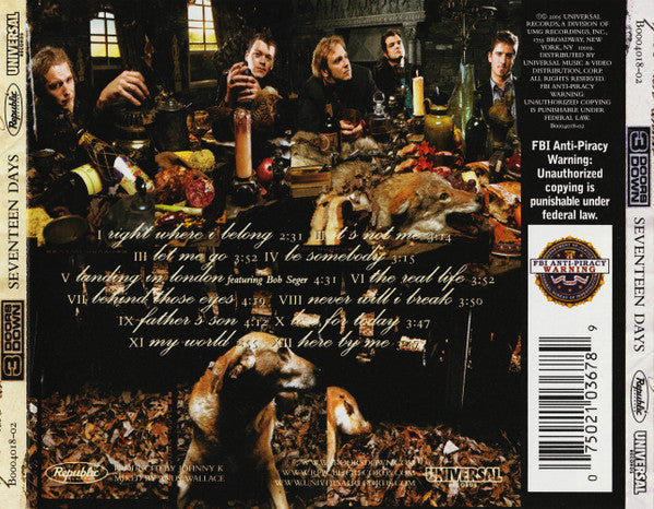 Seventeen Days - 3 Doors Down (2005) (Used)