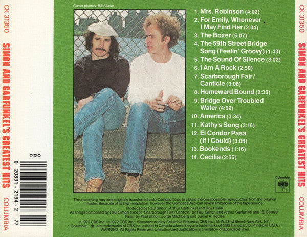 Simon And Garfunkel's Greatest Hits - Simon & Garfunkel (-) (Used)
