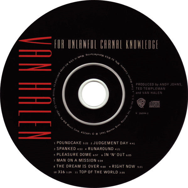 For Unlawful Carnal Knowledge - Van Halen (1991) (Used)