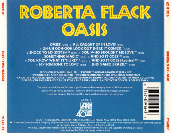 Oasis - Roberta Flack (1988) (Used)
