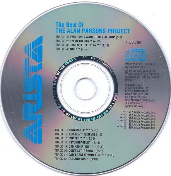 The Best Of The Alan Parsons Project - The Alan Parsons Project (-) (Used) Ph
