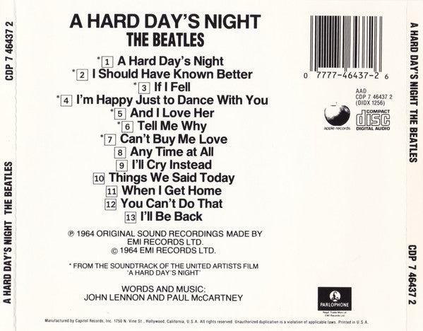 A Hard Day's Night - The Beatles (-) (Used)