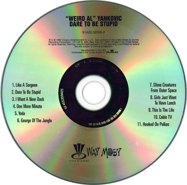 Dare To Be Stupid - "Weird Al" Yankovic (-) (Used)