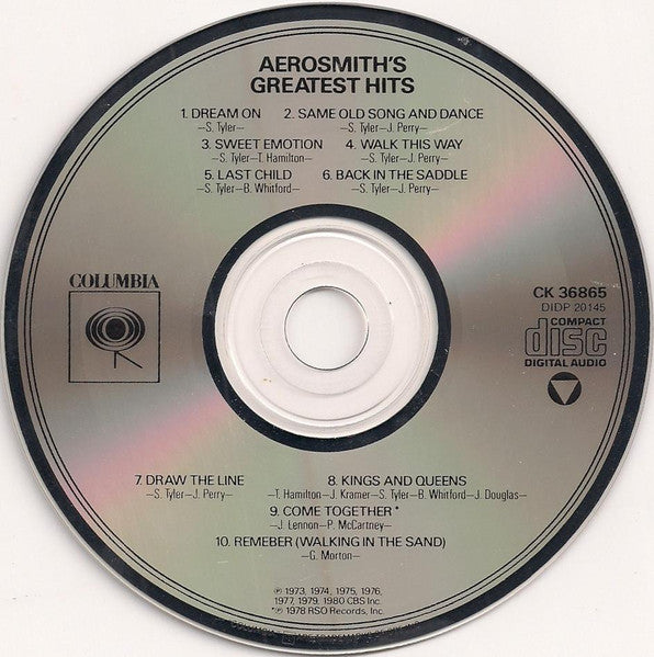 Aerosmith's Greatest Hits - Aerosmith (1986) (Used)