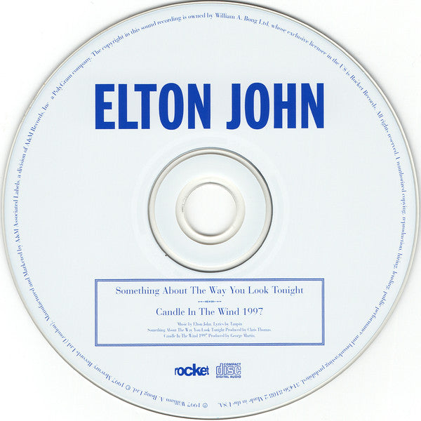 Something About The Way You Look Tonight / Candle In The Wind 1997 - Elton John (1997) (Used)
