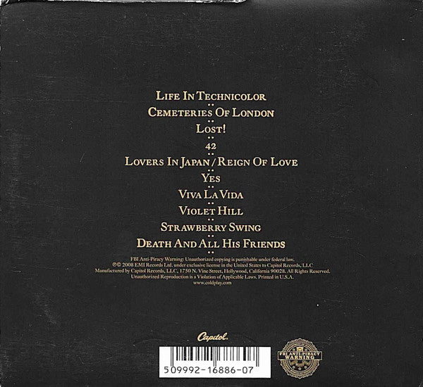 Viva La Vida Or Death And All His Friends - Coldplay (2008) (Used)