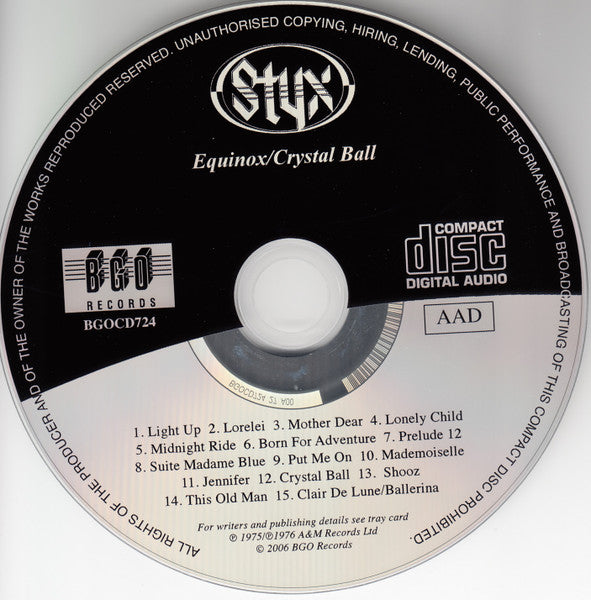 Equinox / Crystal Ball - Styx (2006) (Used)