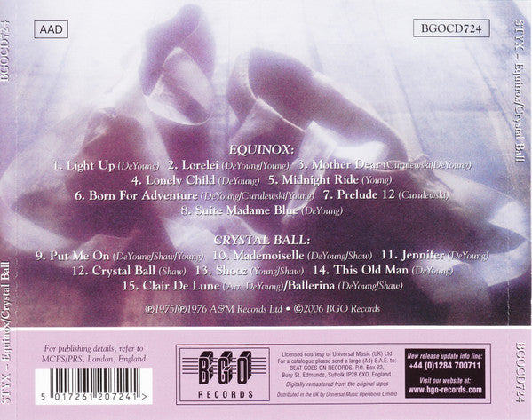 Equinox / Crystal Ball - Styx (2006) (Used)