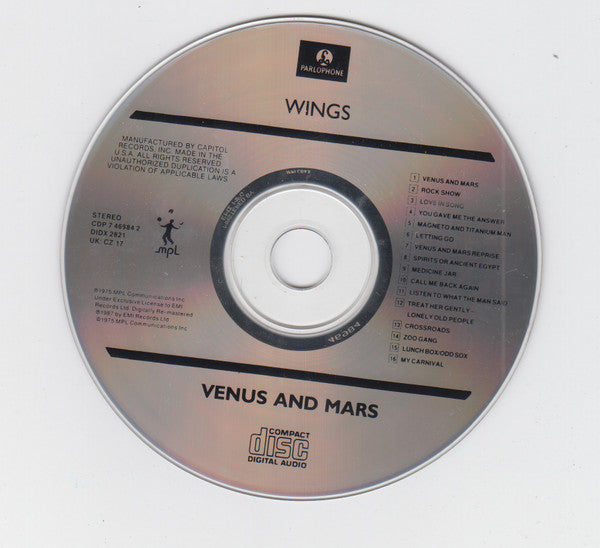 Venus And Mars - Wings (-) (Used)
