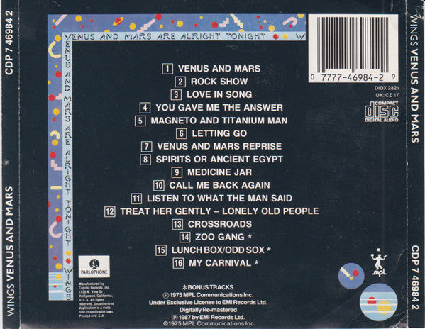 Venus And Mars - Wings (-) (Used)