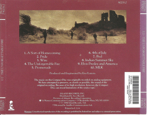 The Unforgettable Fire - U2 (-) (Used)