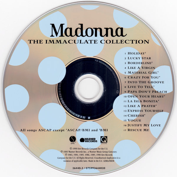 The Immaculate Collection - Madonna (2020) (Used)