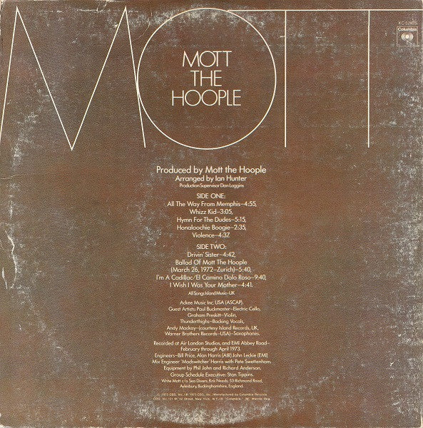 Mott - Mott The Hoople (1973) (Used)