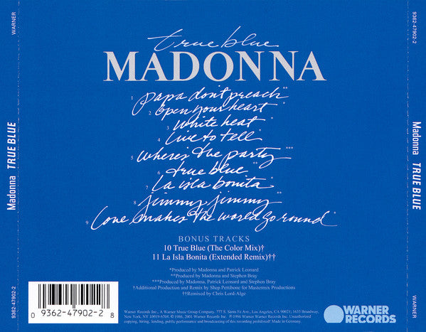 True Blue - Madonna (2019) (Used)