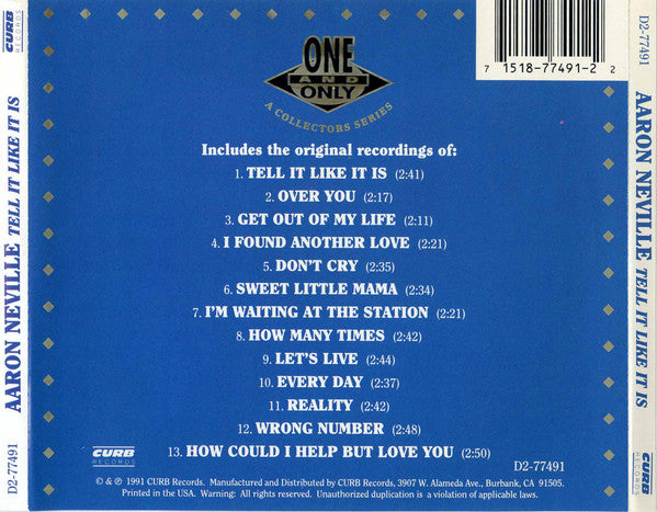 Tell It Like It Is - Aaron Neville (1991) (Used)