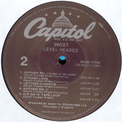 Level Headed - Sweet (1978) (Used)