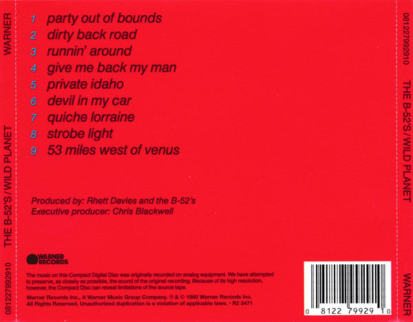 Wild Planet - The B-52's (2019) (Used)