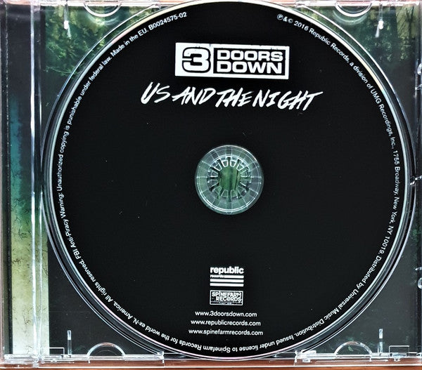Us And The Night - 3 Doors Down (2016) (Used)