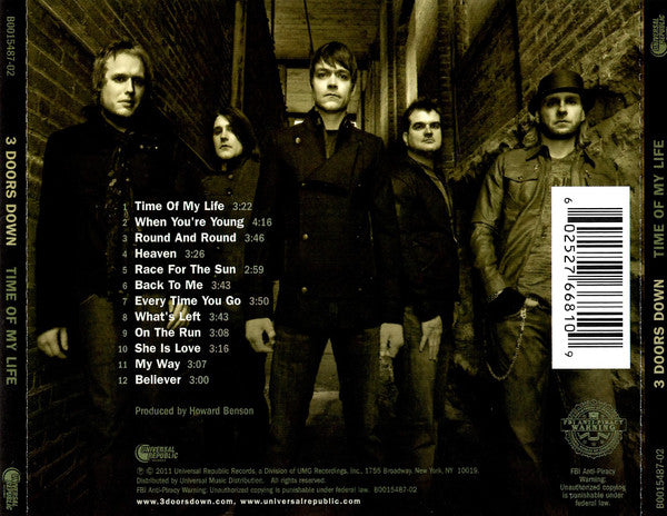 Time Of My Life - 3 Doors Down (2011) (Used)