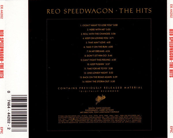 The Hits - REO Speedwagon (-) (Used)
