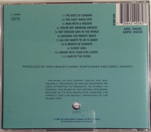 Building The Perfect Beast - Don Henley (-) (Used)