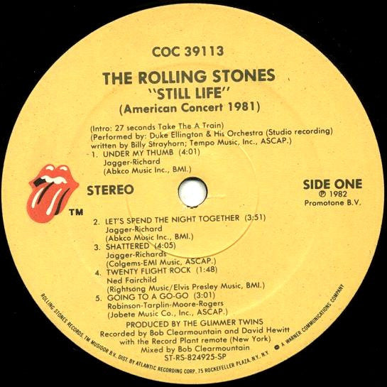 Still Life (American Concert 1981) - The Rolling Stones (1982) (Used)