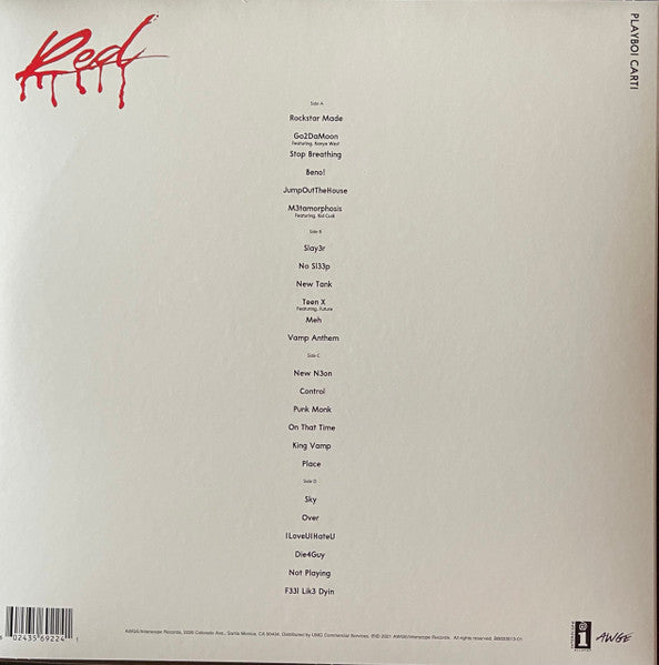 Whole Lotta Red - Playboi Carti (2021) (Used)