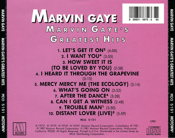 Marvin Gaye's Greatest Hits - Marvin Gaye (-) (Used)