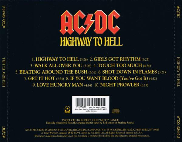 Highway To Hell - AC/DC (1994) (Used)