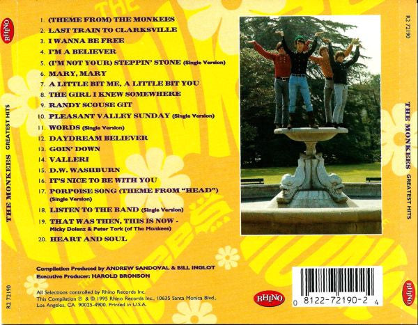 Greatest Hits - The Monkees (1995) (VG)