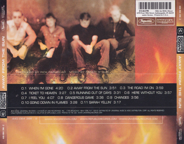Away From The Sun - 3 Doors Down (2002) (Used)