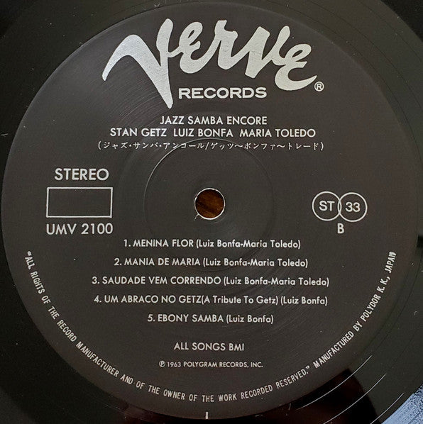 Jazz Samba Encore! - Stan Getz, Luiz Bonfá (1981) (Used)