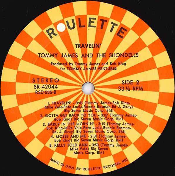 Travelin' - Tommy James And The Shondells (1970) (Used)
