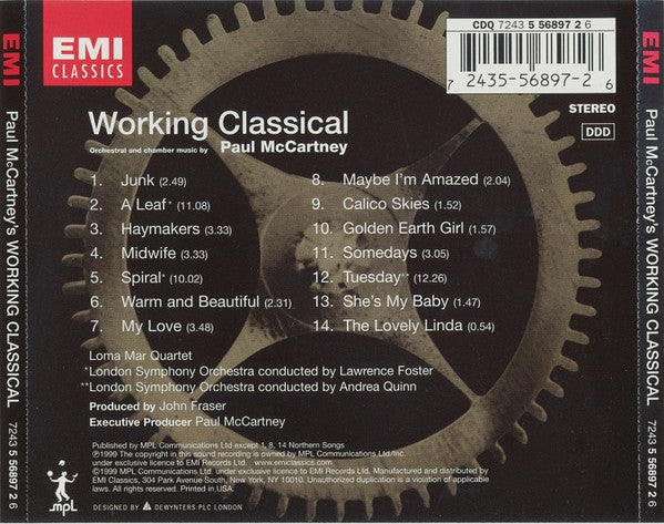 Working Classical - Paul McCartney (1999) (Used)