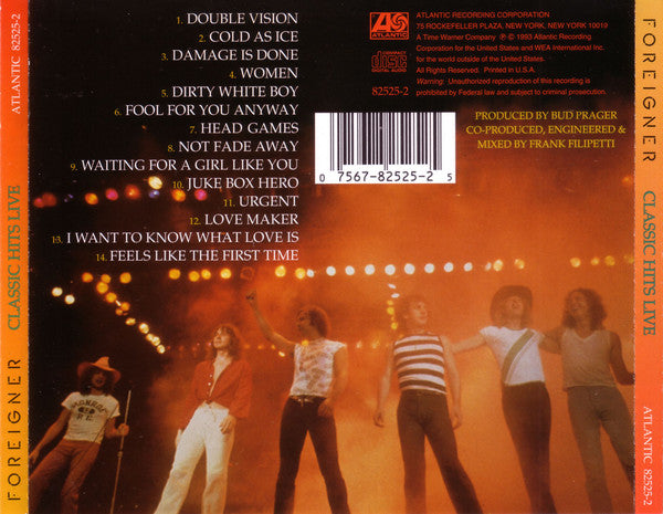 Classic Hits Live - Foreigner (1993) (Used)