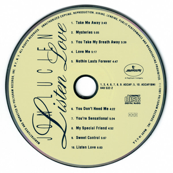 Listen Love - Jon Lucien (1991) (Used)