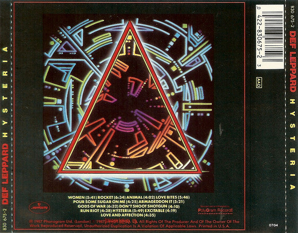 Hysteria - Def Leppard (1987) (Used)